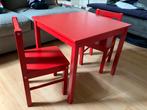 Kindertafel met 2 kinderstoelen - Ikea Kritter, Kinderen en Baby's, Kinderkamer | Tafels en Stoelen, Ophalen, Gebruikt, Tafel(s) en Stoel(en)