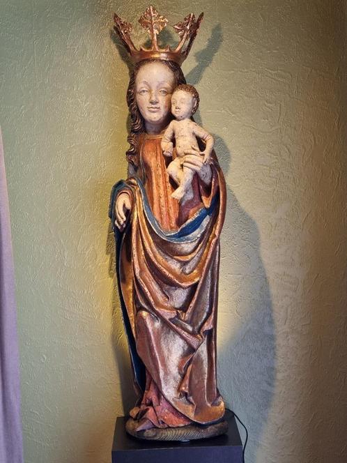 Laatgotische Madonna 15e eeuw, Antiek en Kunst, Kunst | Beelden en Houtsnijwerken, Ophalen