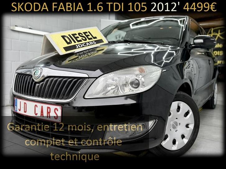 SKODA FABIA 1.6 TDI 115 ‼️GARANTIE 1 AN CTOK‼️, Auto's, Skoda, Bedrijf, Te koop, Fabia, ABS, Airbags, Airconditioning, Alarm, Boordcomputer
