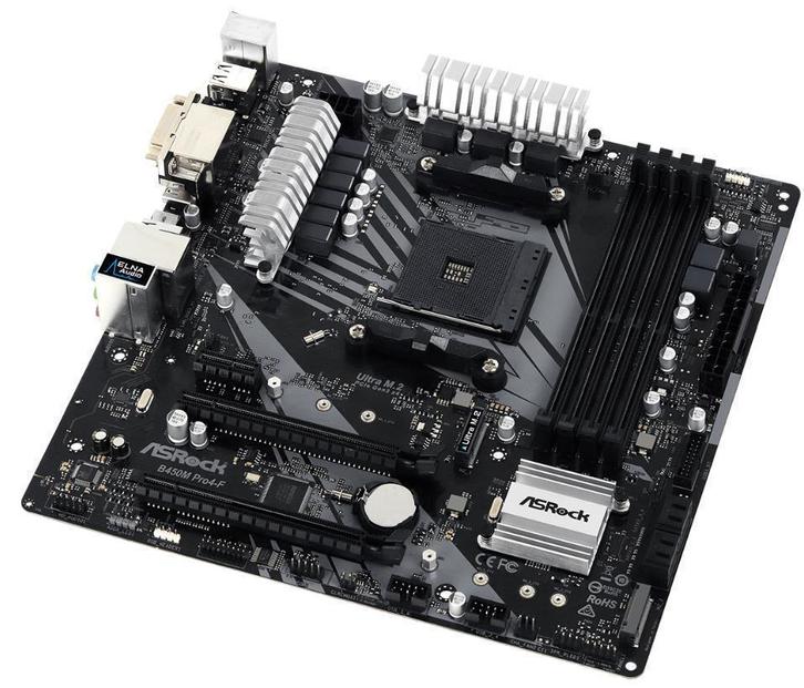Asrock B450M Pro4-F Micro-ATX AMD AM4, Computers en Software, Moederborden, Zo goed als nieuw, AMD, DDR4, Ophalen of Verzenden