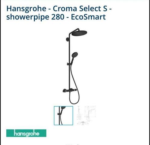 hansgrohe - Croma select S showerpipe 280 - ecosmart, Doe-het-zelf en Bouw, Sanitair, Nieuw, Douche, Ophalen of Verzenden