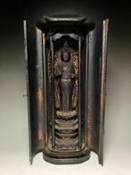 Bouddha - Buddha statue kannon,Bodhisattva & Zushi box 41 cm, Antiquités & Art, Enlèvement ou Envoi