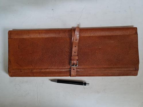 John Pound vintage pigskin Bankiers Folio met riempje, Antiek en Kunst, Antiek | Kantoor en Zakelijk, Ophalen of Verzenden