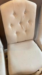 6 landelijke beige stoelen, Huis en Inrichting, Stoelen, Ophalen, Gebruikt, Overige kleuren, Stof