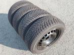 4 jantes et pneus hiver 205/60-16 pour Audi, VW, Seat, Skoda, Ophalen, Gebruikt, 16 inch, Banden en Velgen