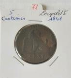 Leopold I - 5 centimes 1841, Postzegels en Munten, Munten | België, Verzenden