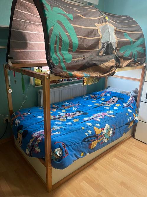 Keerbaar bed, Kinderen en Baby's, Kinderkamer | Bedden, Hoogslaper of Stapelbed, Lattenbodem, Ophalen