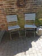 Brocante stoelen..  2st 45€, Ophalen, Gebruikt, Hout