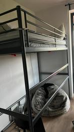 Stapelbed enkel(metaal grijs), Huis en Inrichting, Slaapkamer | Stapelbedden en Hoogslapers, Ophalen, Gebruikt, Stapelbed