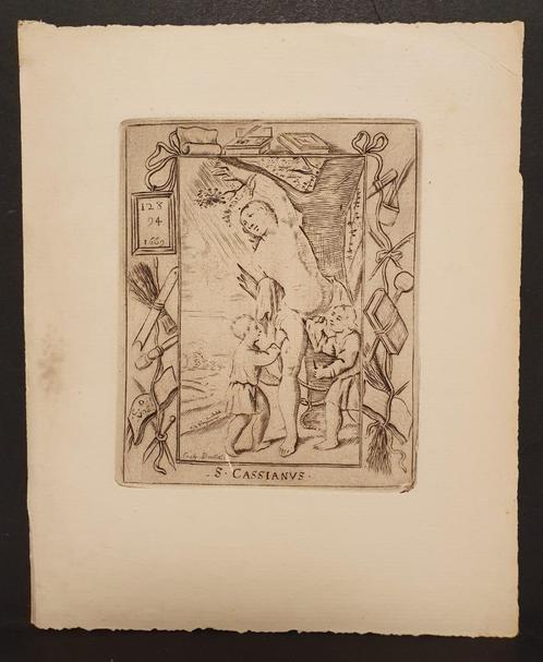 Sanctje S. Cassianus Gravure/Gravure 1936, Collections, Images pieuses & Faire-part, Image pieuse, Envoi