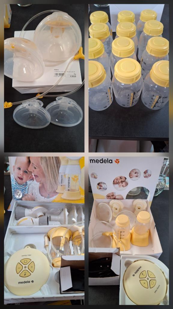 Borstkolf medela maxi swing 2x, medela cups en kolf bh, Kinderen en Baby's, Babyvoeding en Toebehoren, Gebruikt, Borstkolf, Ophalen