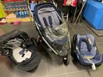 maxi cosi mura buggy combi draagmand blauw regenhoes, Kinderen en Baby's, Kinderwagens en Combinaties, Ophalen, Gebruikt, Met autostoeltje