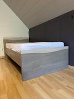 Eenpersoonsbed met bijhorend nachtkastje, Ophalen, Eenpersoons, Grijs, 220 cm
