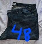dames jeansbroek maat 48 blauw, Gedragen, Lang, Blauw, Maat 46/48 (XL) of groter