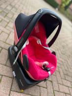 Roze maxi cosi pebble met family fix, Kinderen en Baby's, Autostoeltjes, Ophalen, Zo goed als nieuw