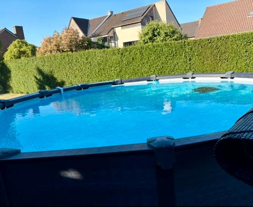 Intex Graphite Panel Set opbouwzwembad, Tuin en Terras, Zwembaden, Gebruikt, Opzetzwembad, 120 cm of meer, 400 cm of meer, 300 cm of meer