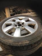 4 zomerbanden op alu velg 205/55 R16, Auto-onderdelen, Banden en Velgen, Ophalen, Gebruikt, Velg(en), 16 inch