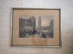 Ets - Marktdag Brugge - Chris Snijders 1881-1943, Antiek en Kunst, Kunst | Etsen en Gravures, Ophalen of Verzenden
