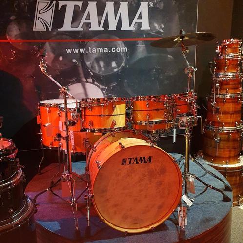 Tama Star Exotic Sycamore Curley Maple: bloedmooie set., Muziek en Instrumenten, Drumstellen en Slagwerk, Nieuw, Tama, Ophalen of Verzenden