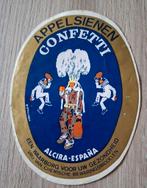 Sticker Gilles de Binche appelsien Confetti Spanje, Ophalen of Verzenden, Gebruikt, Bedrijf of Vereniging