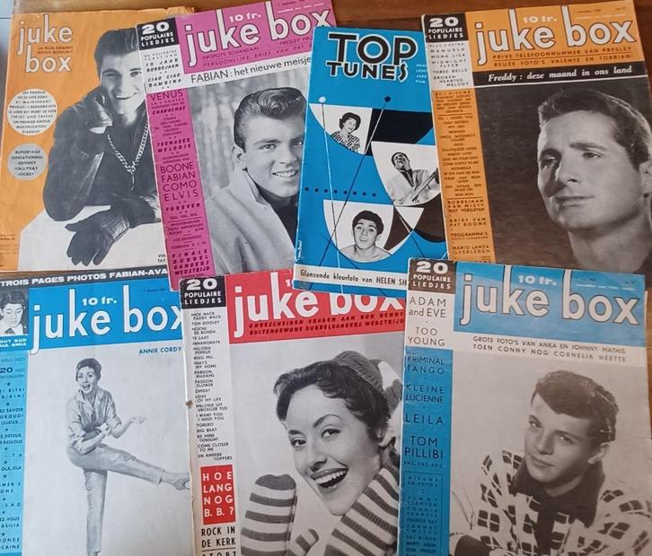 6x JUKEBOX (1959-1962)  + 1 x TOP TUNES (1962), Verzamelen, Tijdschriften, Kranten en Knipsels, Tijdschrift, Ophalen of Verzenden