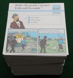 Immense lot de cartes Tintin, questions + réponses 654 pièce, Comme neuf, Tintin, Image, Affiche ou Autocollant, Enlèvement ou Envoi