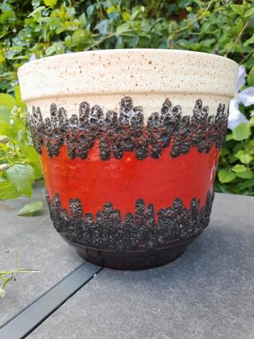 Grand pot à fleurs Fat Lava Bay en céramique, numéroté Allem