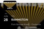 2 tickets Rammstein 28/06 Oostende