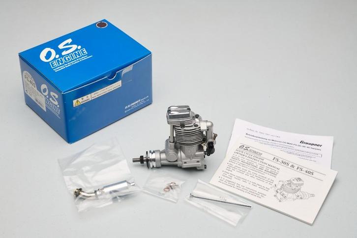 OS FS40S vliegtuigmotor, 4-stroke model airplane engine, Hobby en Vrije tijd, Modelbouw | Radiografisch | Vliegtuigen, Nieuw, Nitro