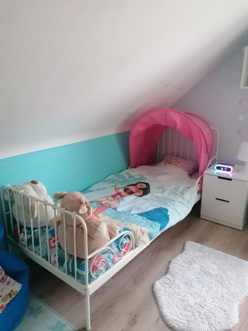 Lit extensible MINNEN IKEA avec sommier, Kinderen en Baby's, Kinderkamer | Bedden, Gebruikt, 160 tot 180 cm, 70 tot 85 cm, Hoogslaper of Stapelbed