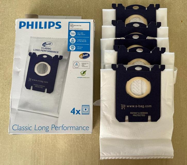 Philips stofzuigerzakken (classic long performance) 4+1 grat, Elektronische apparatuur, Onderdelen en Toebehoren, Nieuw, Ophalen of Verzenden
