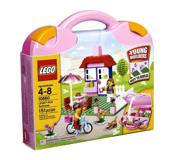 Lego Juniors 10660 (4-8) huizenkoffer, Kinderen en Baby's, Speelgoed | Duplo en Lego, Gebruikt, Lego, Complete set, Ophalen of Verzenden