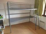 Vend lit mezzanine avec bureau métallique gris, Comme neuf, Enlèvement, Lit mezzanine