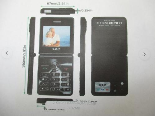MOBIELE telefoon, Telecommunicatie, Mobiele telefoons | Overige merken, Nieuw, Zonder abonnement, Inklapmodel, 3 tot 6 megapixel