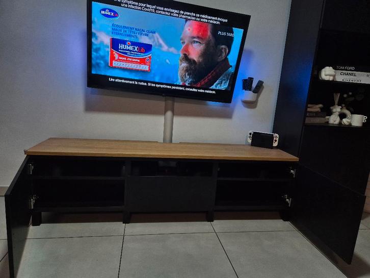 Lot complet (buffet + etageres murales + meubleTV + colonne), Huis en Inrichting, Kasten |Televisiemeubels, Gebruikt, 200 cm of meer