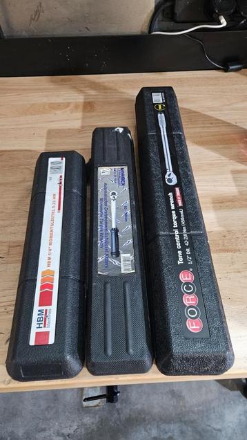 Diverse momentsleutels (Force / Normex / HBM) beschikbaar voor biedingen