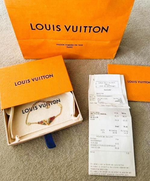 Armband Louis Vuitton origineel met aankoopbon, Handtassen en Accessoires, Armbanden, Zo goed als nieuw, Goud, Ophalen