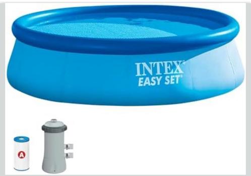 Intex 3,66 meter vrijstaand zwembad met filter, Tuin en Terras, Zwembaden, Gebruikt, Opzetzwembad, Minder dan 80 cm, 200 tot 400 cm