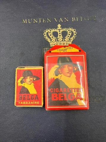 Tabak Belga pakje sigaretten / luciferdoosje beschikbaar voor biedingen