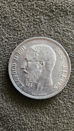 Leopold ll Roi Des Belges 5 F. 1875, Timbres & Monnaies, Monnaies | Belgique, Enlèvement