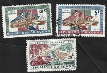 5 Postzegels 1963 Hulp EEG aan Congo beschikbaar voor biedingen