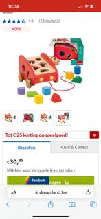 Goula trekauto met vormsorteerblokjes, Nieuwstaat!, Kinderen en Baby's, Speelgoed | Houten speelgoed, Ophalen, Zo goed als nieuw