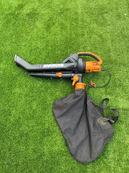 bladblazer worx, Tuin en Terras, Bladblazers, Zo goed als nieuw, Elektrisch, Met opvangzak, Met versnipperfunctie, Met zuigfunctie