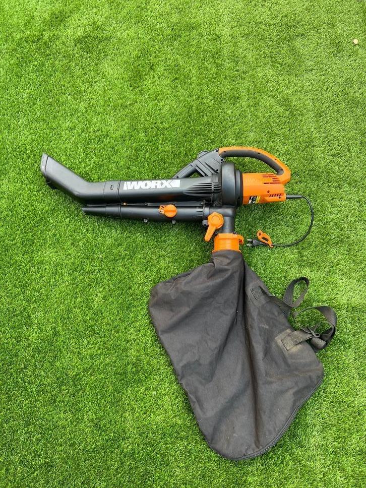 bladblazer worx, Tuin en Terras, Bladblazers, Zo goed als nieuw, Elektrisch, Met opvangzak, Met versnipperfunctie, Met zuigfunctie