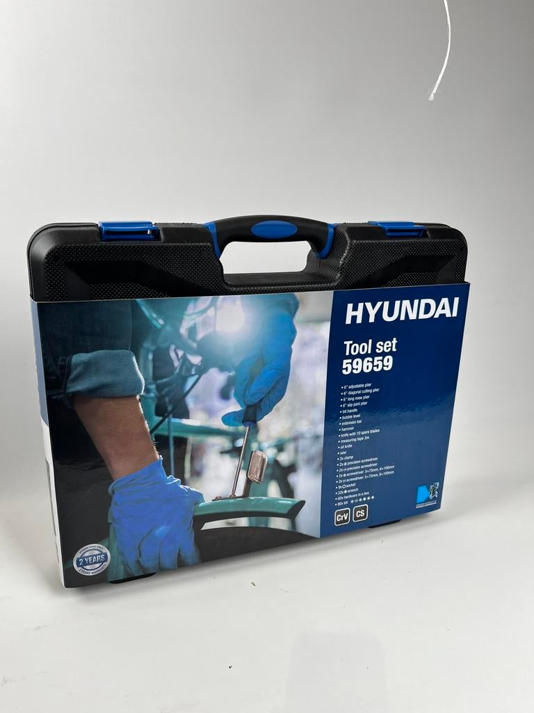 Set d’outils Hyundai dans une coffre de rangement - Nouveau, Bricolage & Construction, Outillage | Outillage à main, Neuf, Enlèvement ou Envoi