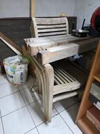 Teak tafel met 6 stoelen (werk nodig), Tuin en Terras, Ophalen, Zo goed als nieuw