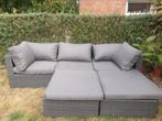 Loungeset met poef, Tuin en Terras, Tuinsets en Loungesets, Ophalen, Gebruikt, Loungeset