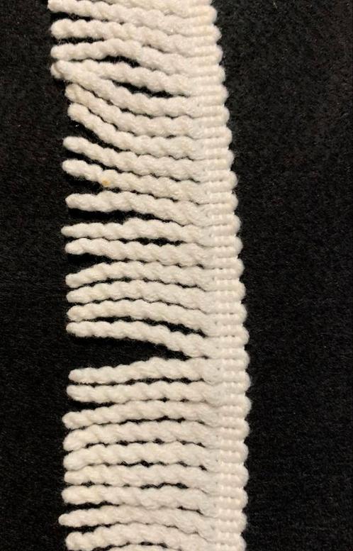 Witte vlecht met franjes, 5 cm, Hobby en Vrije tijd, Naaien en Fournituren, Nieuw, Ophalen of Verzenden