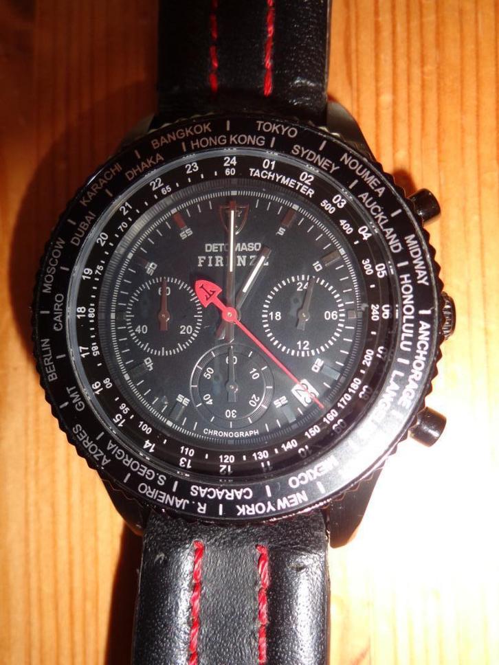 montre homme Detomaso Firenze SL1624C-BK1, Bijoux, Sacs & Beauté, Montres | Hommes, Comme neuf, Montre-bracelet, Autres marques