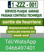 Contrôle technique, location plaques Z.